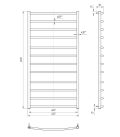 Radiator baie inox Mario Classic 1200x630/600 - imagine 2