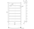 Radiator baie inox Mario Classic 800x530/500 - imagine 2