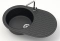 Chiuveta bucatarie Marrbaxx ovala 1 cuva negru F011Q4