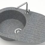 Chiuveta bucatarie Marrbaxx ovala 1 cuva gri F011Q8