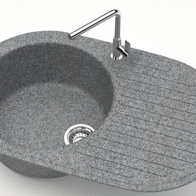 Chiuveta bucatarie Marrbaxx ovala 1 cuva gri F011Q8