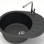Chiuveta bucatarie Marrbaxx ovala 1 cuva negru F010Q4