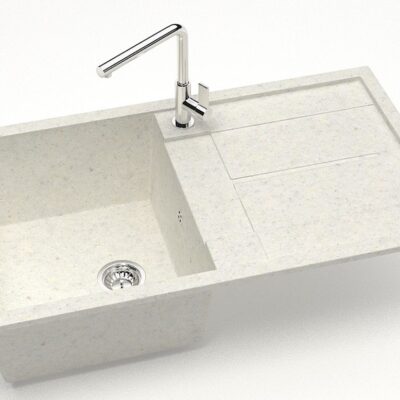 Chiuveta bucatarie Marrbaxx dreptunghiulara 1 cuva alb F017Q7