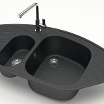 Chiuveta bucatarie Marrbaxx ovala 2 cuve negru F023Q4