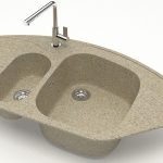 Chiuveta bucatarie Marrbaxx ovala 2 cuve nisip F023Q5