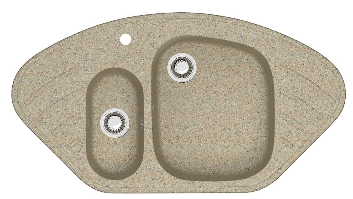 Chiuveta bucatarie Marrbaxx ovala 2 cuve nisip F023Q5 - imagine 3