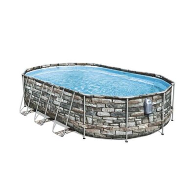 Piscina carcas metal Power Steel Oval (56719BW), 20241L