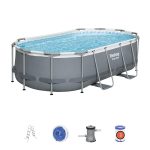 Piscina carcas metal Power Steel Oval (56620BW), 7250L
