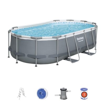 Piscina carcas metal Power Steel Oval (56620BW), 7250L