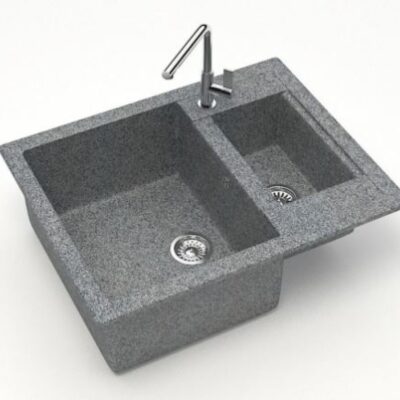 Chiuveta bucatarie Marrbaxx dreptunghiulara 2 cuve negru F019Q8