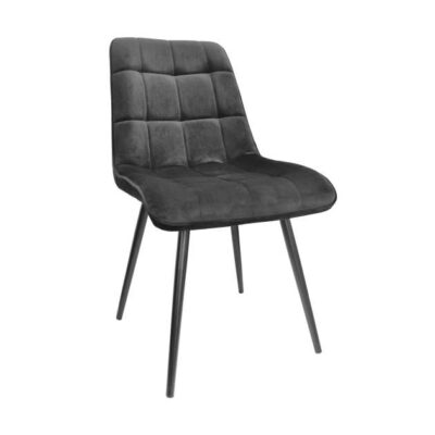 Scaun Capella~Catifea Black HLR66+Black Legs