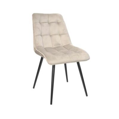Scaun Capella~Catifea Beige HLR9+Black Legs