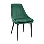 Scaun Florida~Catifea Dark Green HLR57+Black Legs