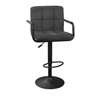 Scaun de Bar SB-042~Velvet Dark Grey Nr.08+Black legs
