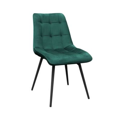 Scaun Capella~Catifea Dark Green HLR57+Black-Legs