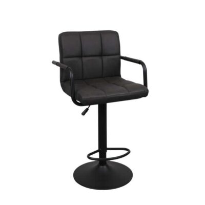 Scaun de Bar SB-042~BlackPU (WAX424)+Black Leg