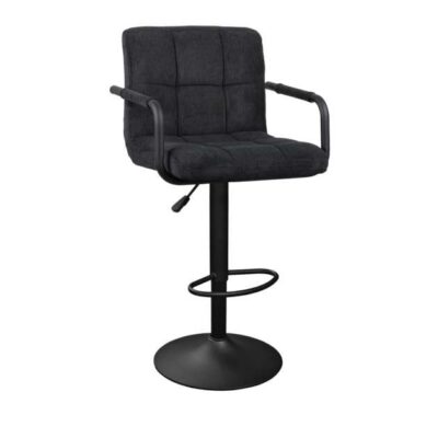 Scaun de Bar SB-042 Velvet Black Nr.03+Black Legs