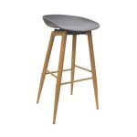 Scaun bar HECTOR~Grey+Transprint Legs