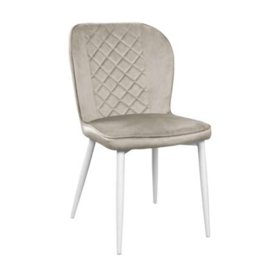 Scaun Tusk~Catifea Camel HLR7+White Legs