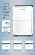 Dezumidificator Trotec TTK99 HEPA, 31l/zi, 90 m.p. - imagine 10