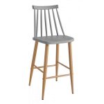 Scaun bar JACK~Dark Grey+Transprint Legs