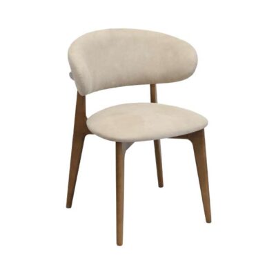 Scaun Roses~Mustang Krem+Oak Legs