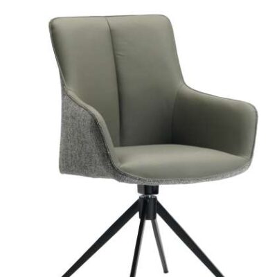 Fotoliu Queen Stofa + Piele ~C2532V Grey