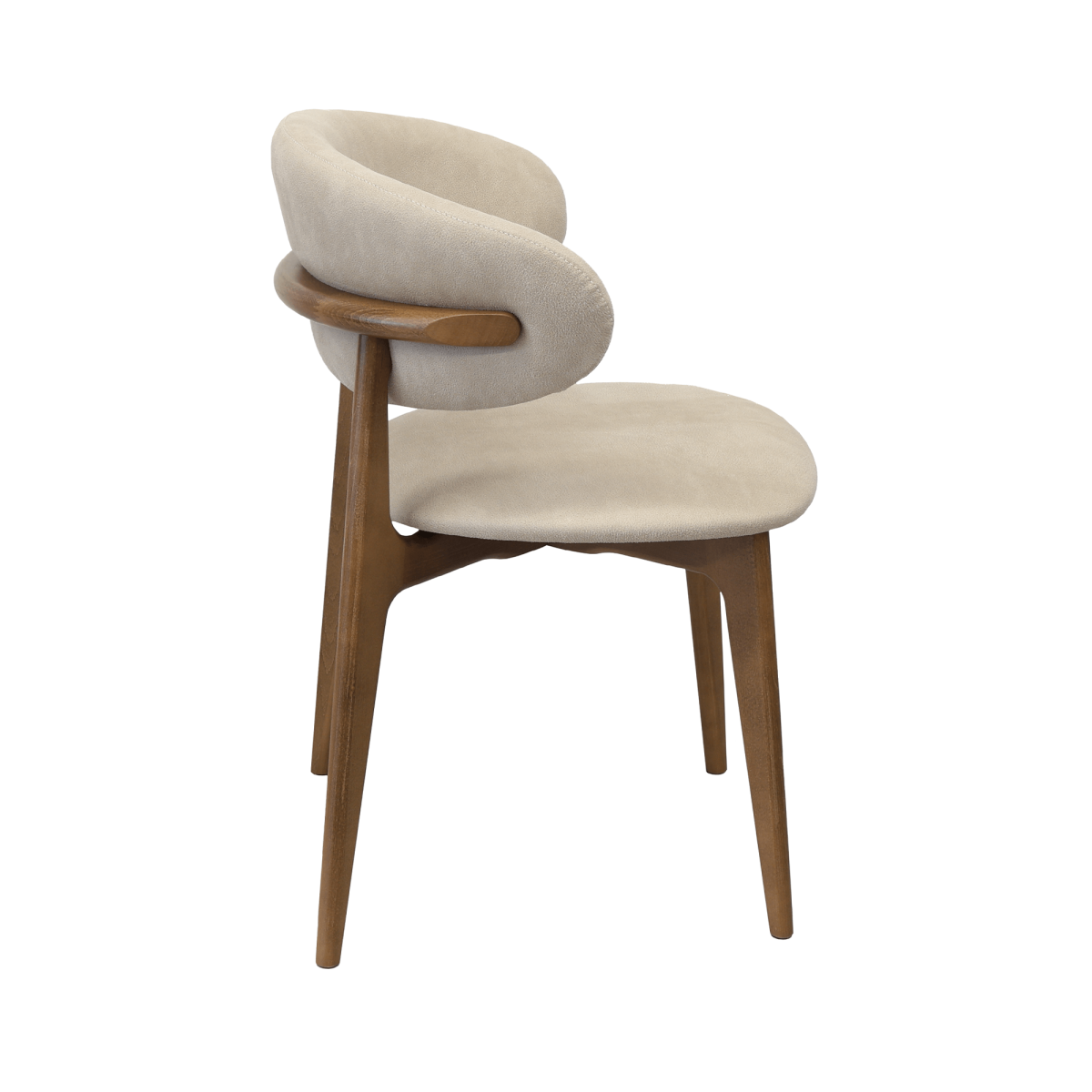 Scaun Roses~Mustang Krem+Oak Legs - imagine 6