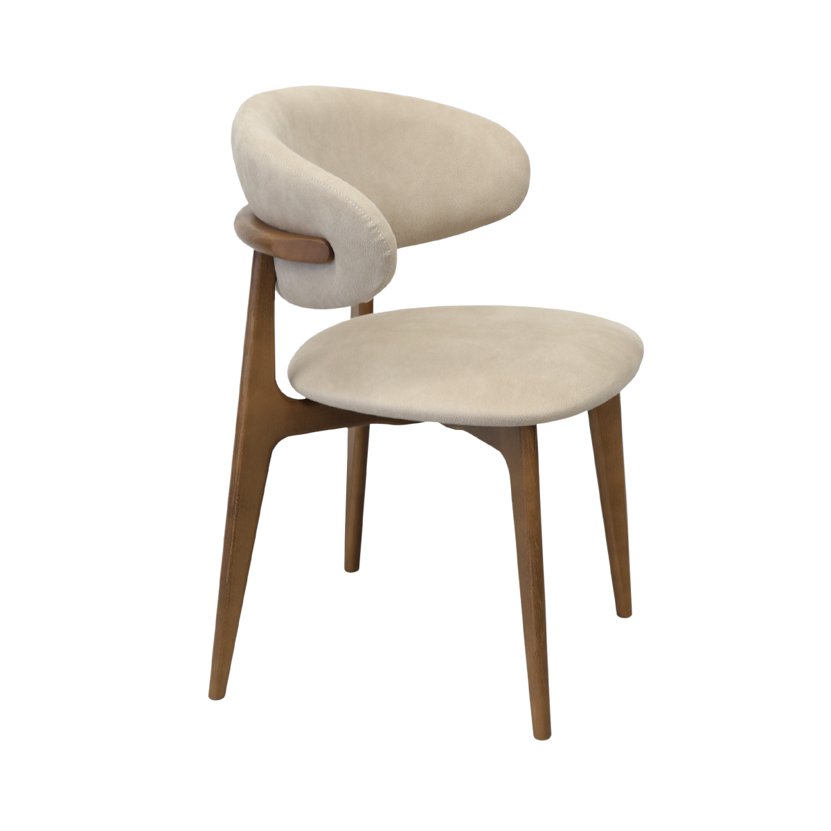 Scaun Roses~Mustang Krem+Oak Legs - imagine 7