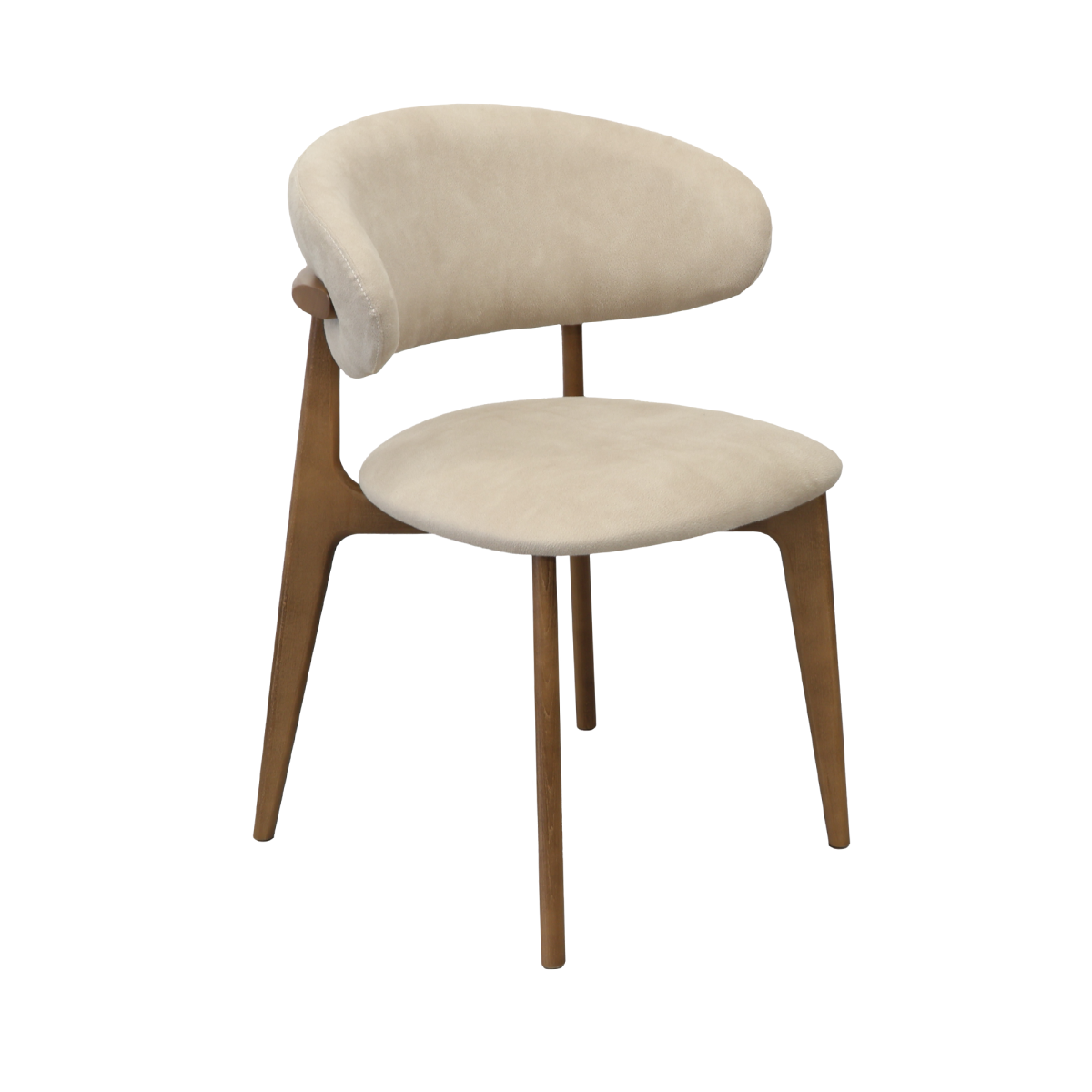 Scaun Roses~Mustang Krem+Oak Legs - imagine 8