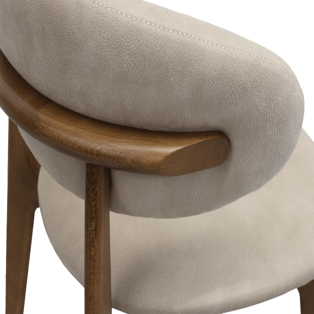 Scaun Roses~Mustang Krem+Oak Legs - imagine 2