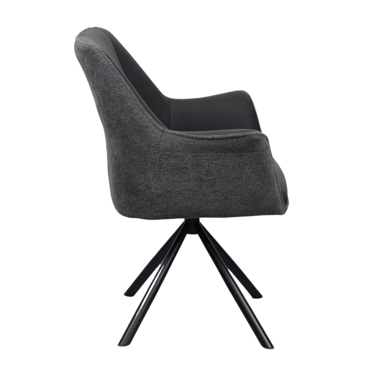 Scaun Blum Stofa-Piele Eco Dark Grey - imagine 3