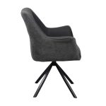 Scaun Blum Stofa-Piele Eco Dark Grey - imagine 3