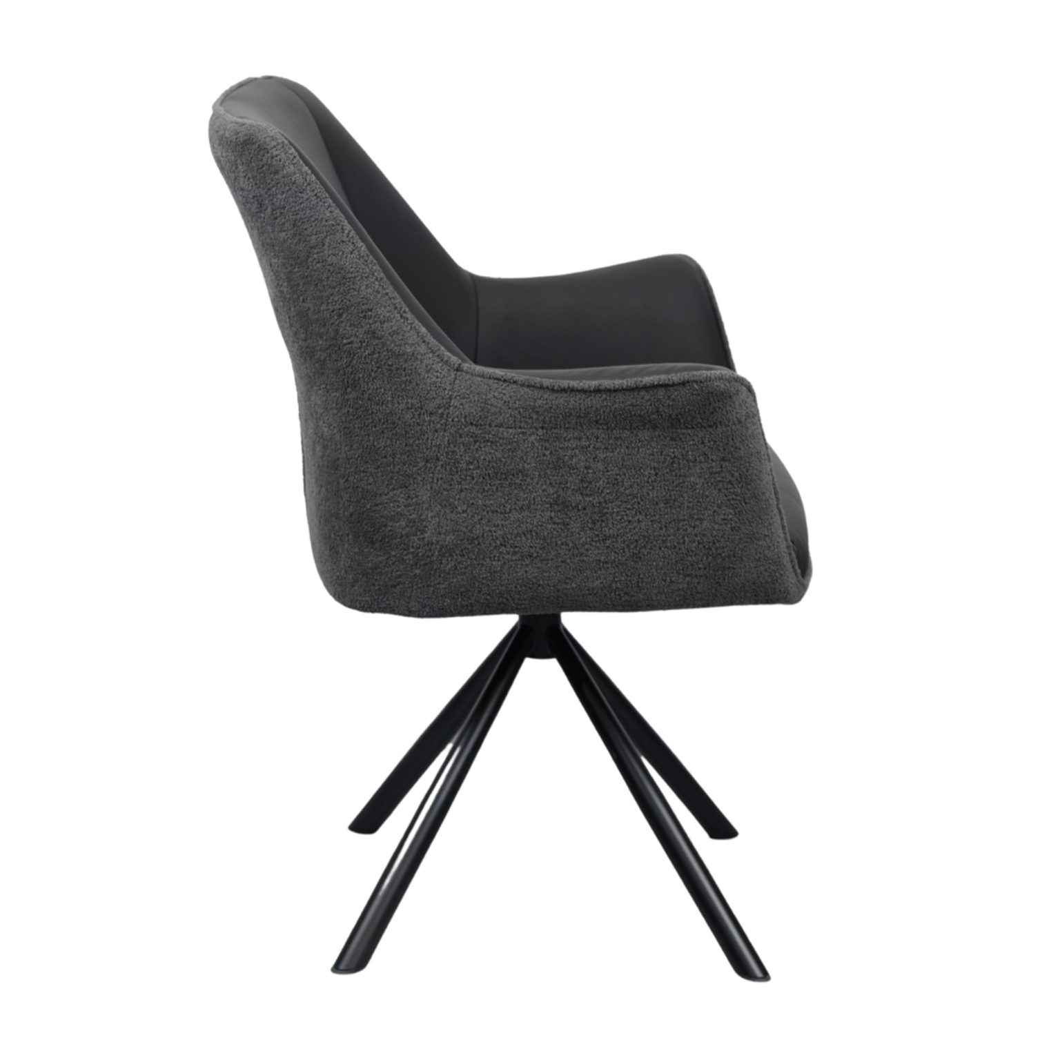 Scaun Blum Stofa-Piele Eco Dark Grey - imagine 3